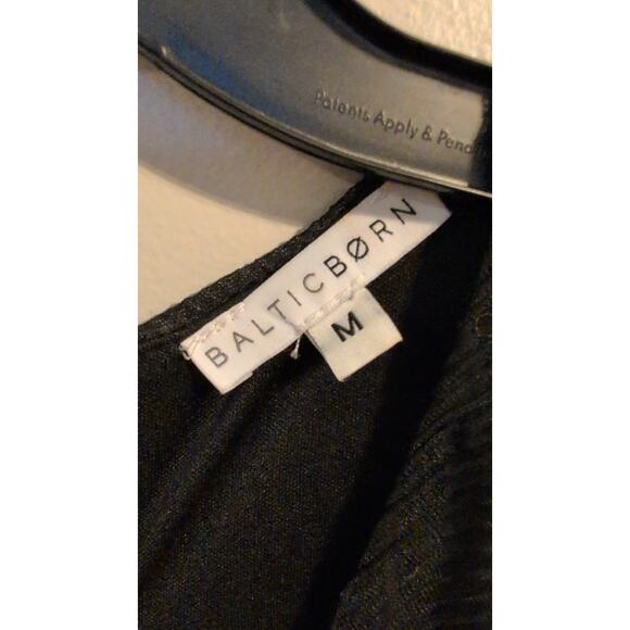 Baltic Born Venus Black & Gold Dot Pleated Maxi Dress EUC - Picture 3 of 4